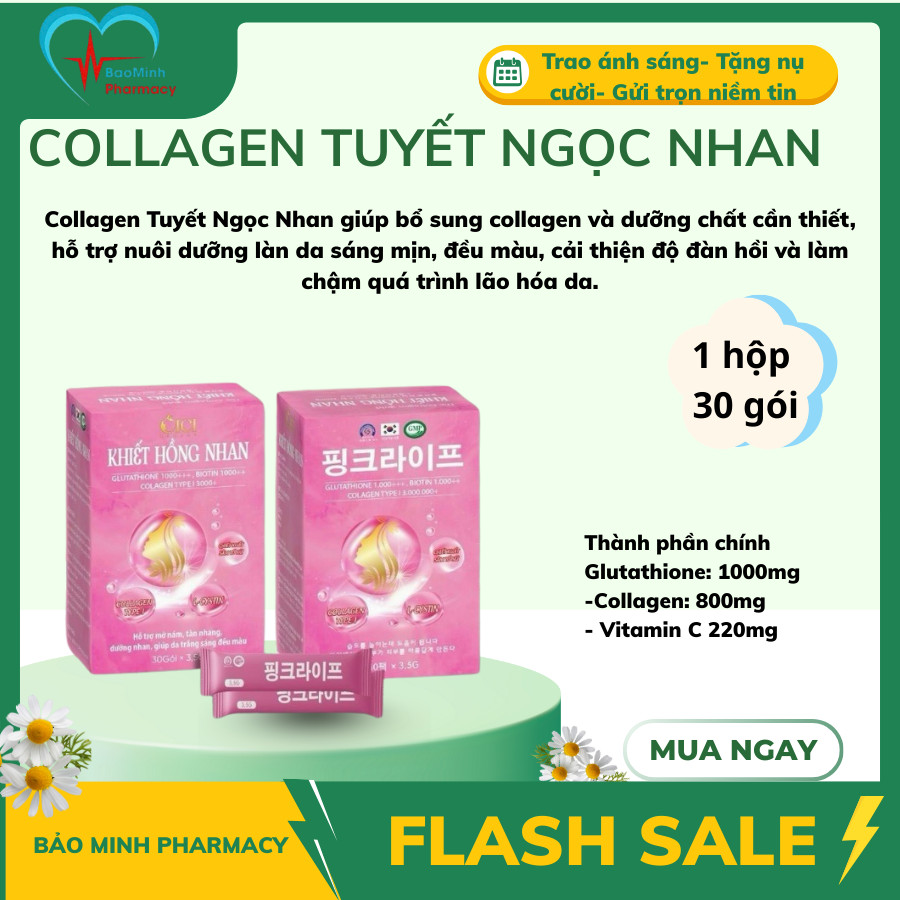 Collagen truyền trắng Tuyết Ngọc Nhan - Hộp 30gói