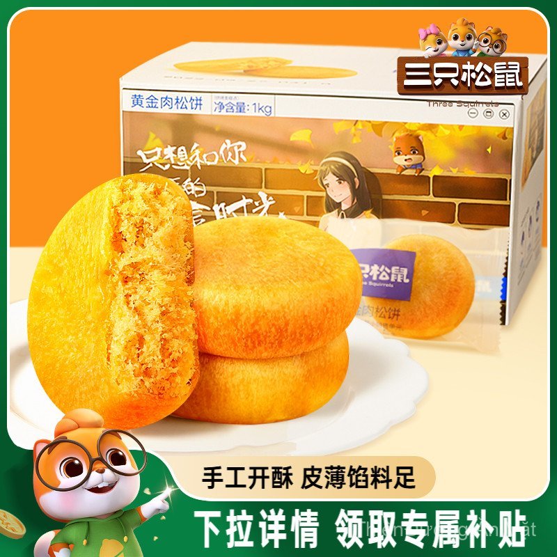 _Meat Floss Cake Nutritious Breakfast Snack Traditional Chinese Pastry Gift Box