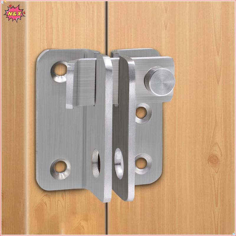 N & X Thép Không Gỉ Cửa Trượt Lo Bu Lông Chống Trộm Bắt Lo Bu Lông Trượt Lo Padlo Khóa Cổng An Toàn 