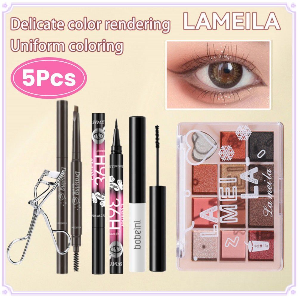 Bộ 5 Bảng Phấn Mắt Lamela 12 Màu Matte Pearlescent