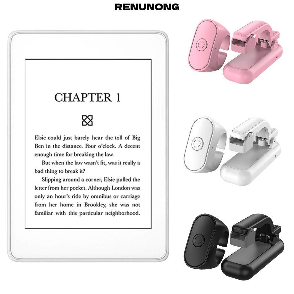 RENUNONG E-book Page Turner, Remote 2 trong 1 Page Turner Remote, ABS Nhẹ Ghi Kích Hoạt Cho Kindle E