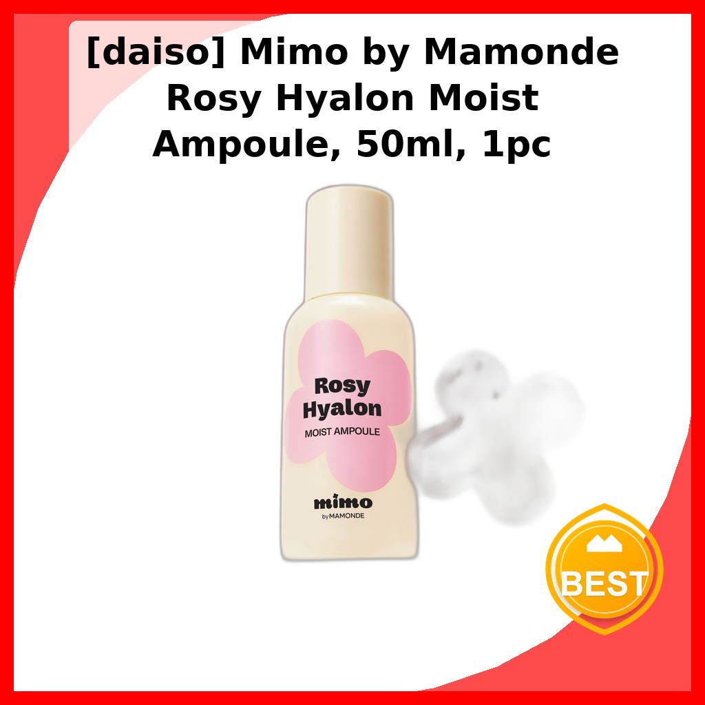 [daiso] Mimo của Mamonde Rosy Hyalon Moist Ampoule, 50ml, 1 cái / Ampoule Hàn Quốc / Hương hoa hồng 