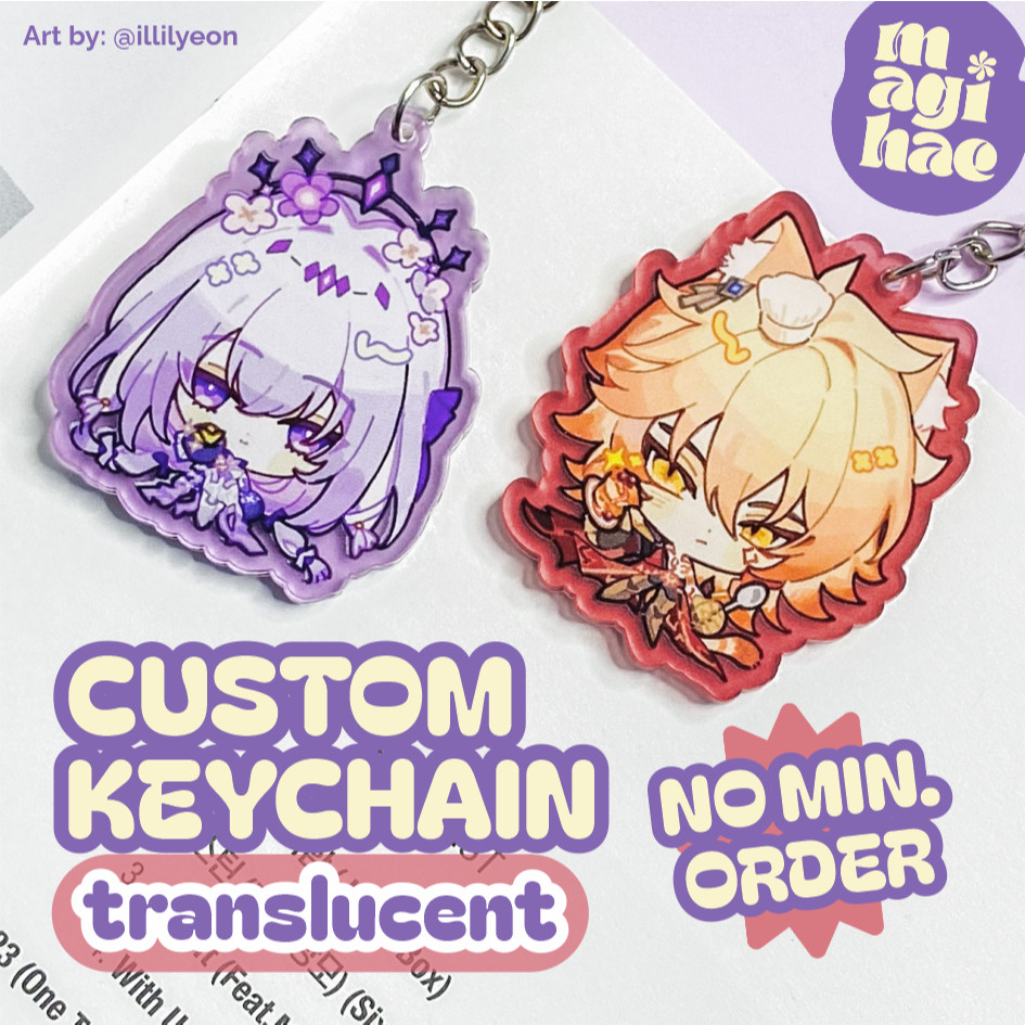 Custom Keychain Translucent | Custom Gantungan Kunci Translucent