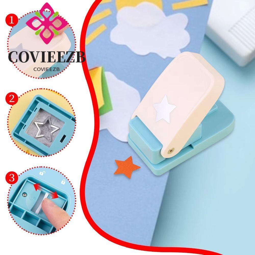 COVIEEZB Stamp Border Punch, Stamp Shape Punching Maker Máy dập nổi, Văn phòng phẩm Cắt giấy Thủ côn
