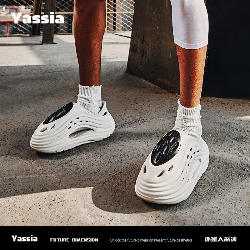 Asian Beam Alien Thế Hệ Thứ Hai Nâng Cấp Lỗ Giày Ngoài Mặc Nam Chống Trơn Trượt Đế Dày Cao Gót Đi Bi