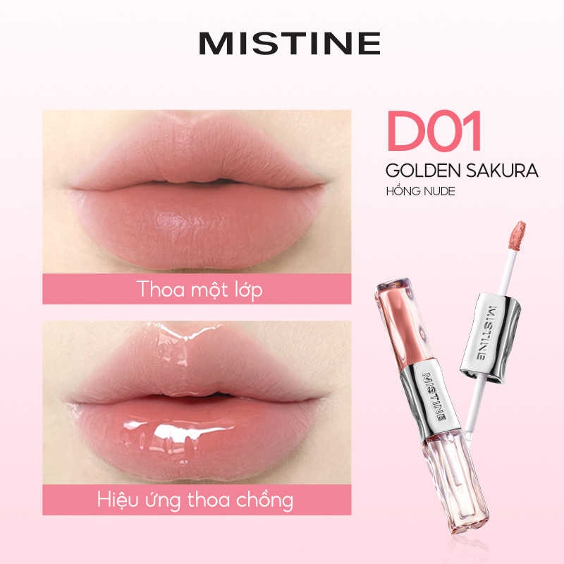 【 Phiên bản nâng cấp 】MISTINE Hai kiểu trang điểm môi Mềm mịn mỏng nhẹ Khóa màu bền lâu Không dễ dính cốc 1.5g+1.5g | BigBuy360 - bigbuy360.vn