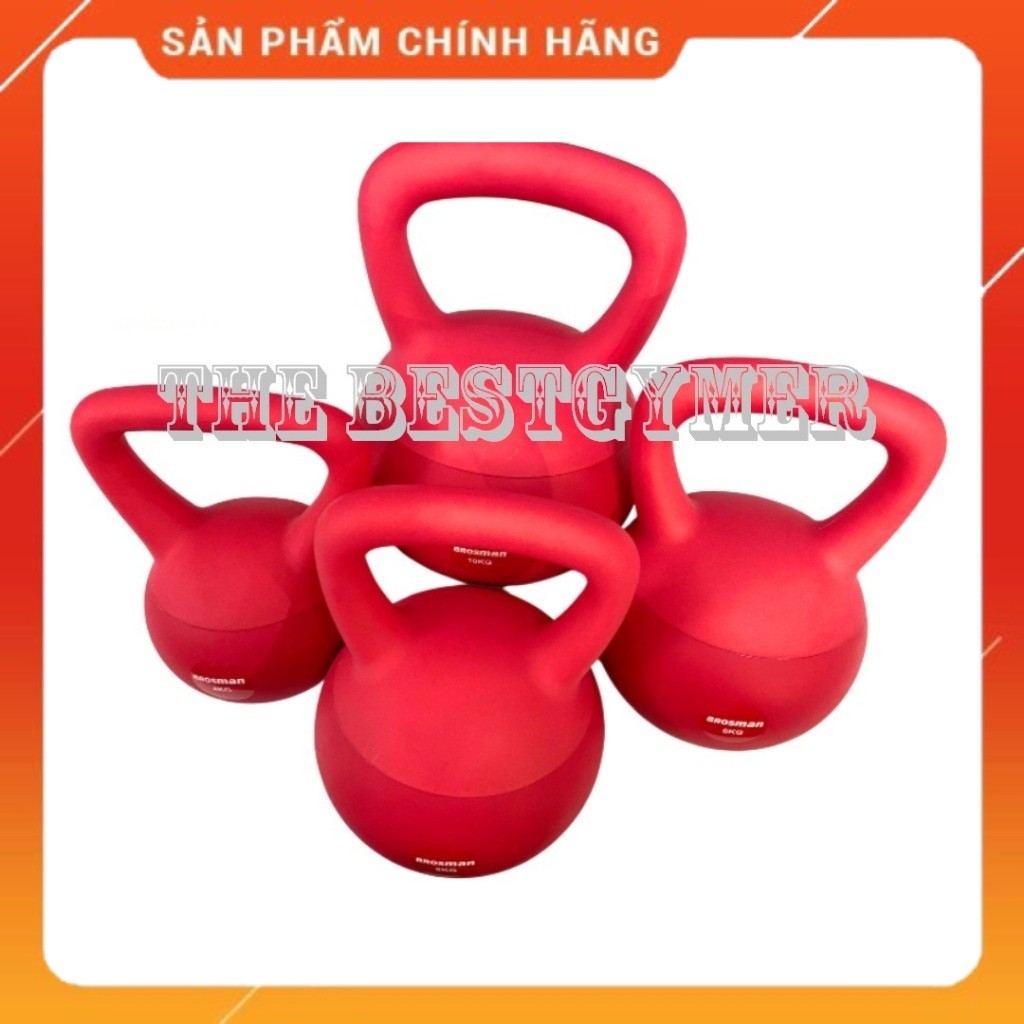 {Chính Hãng} TẠ ẤM 6KG CAO SU MỀM BROSMAN CAO CẤP / TẠ BÌNH VÔI CAO SU MỀM 6KG BROSMAN NHẬP KHẨU MÀU
