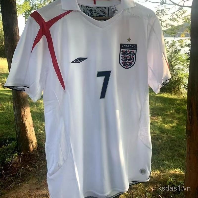 Áo bóng đá Jersey retro unisex tay ngắn của đội tuyển quốc gia Anh năm 2006, tùy chọn màu sắc