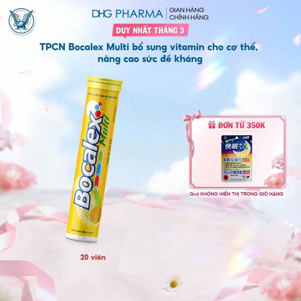 TPCN Bocalex Multi bổ sung vitamin cho cơ thể, nâng cao sức đề kháng - Chính hãng DHG Pharma (Tuýp 20 viên)