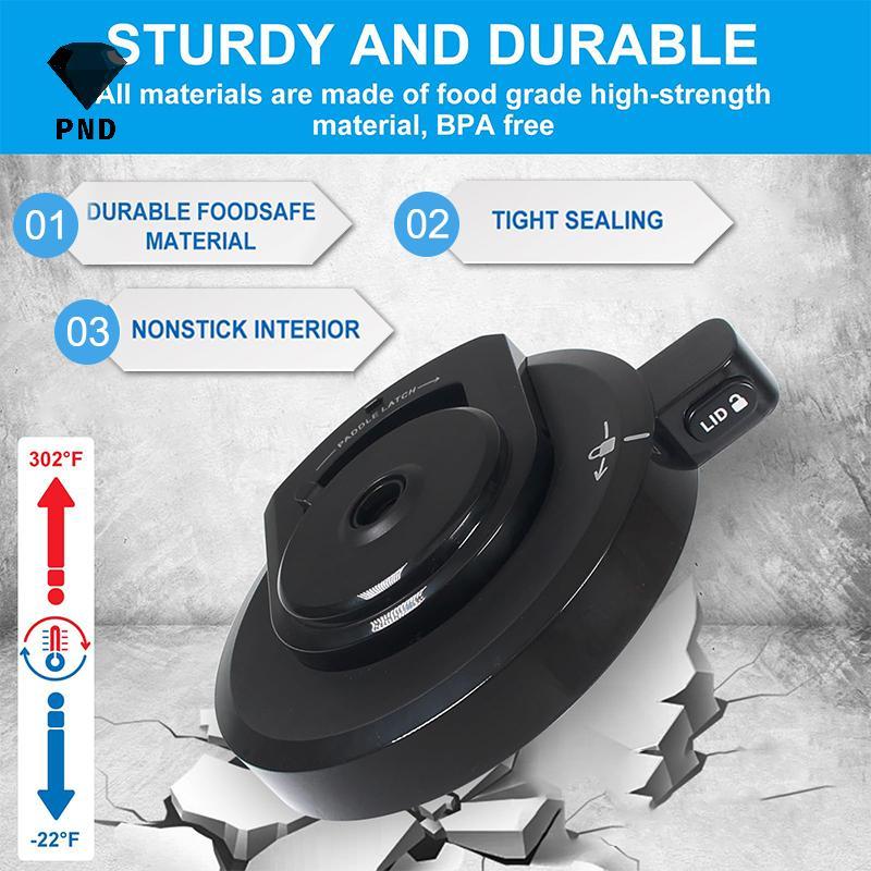 PND Nắp Bát Ngoài Cho Ninja NC301 Máy Làm Kem, Có Thể Tái Sử Dụng Ninja Creami Nắp Thay Thế raoog