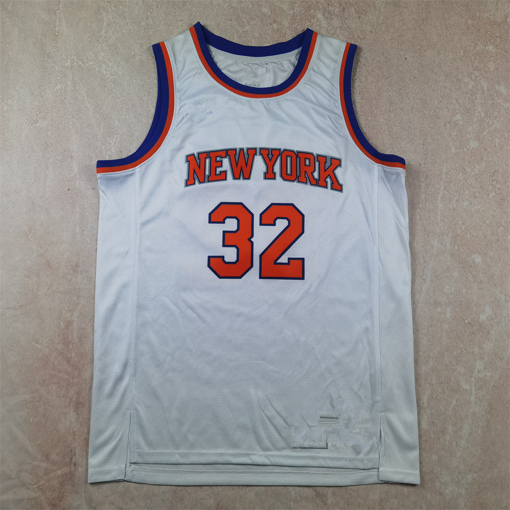Không. 32 New York Knicks White Hot Press Jersey City