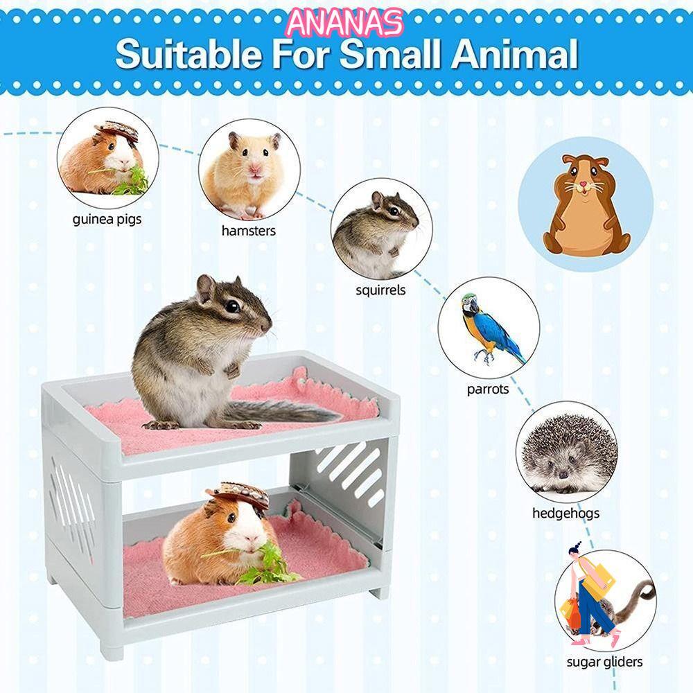 ANANAS Pet Bunk Bed Đồ dùng cho thú cưng Nhím Hideout Corner Guinea Pig