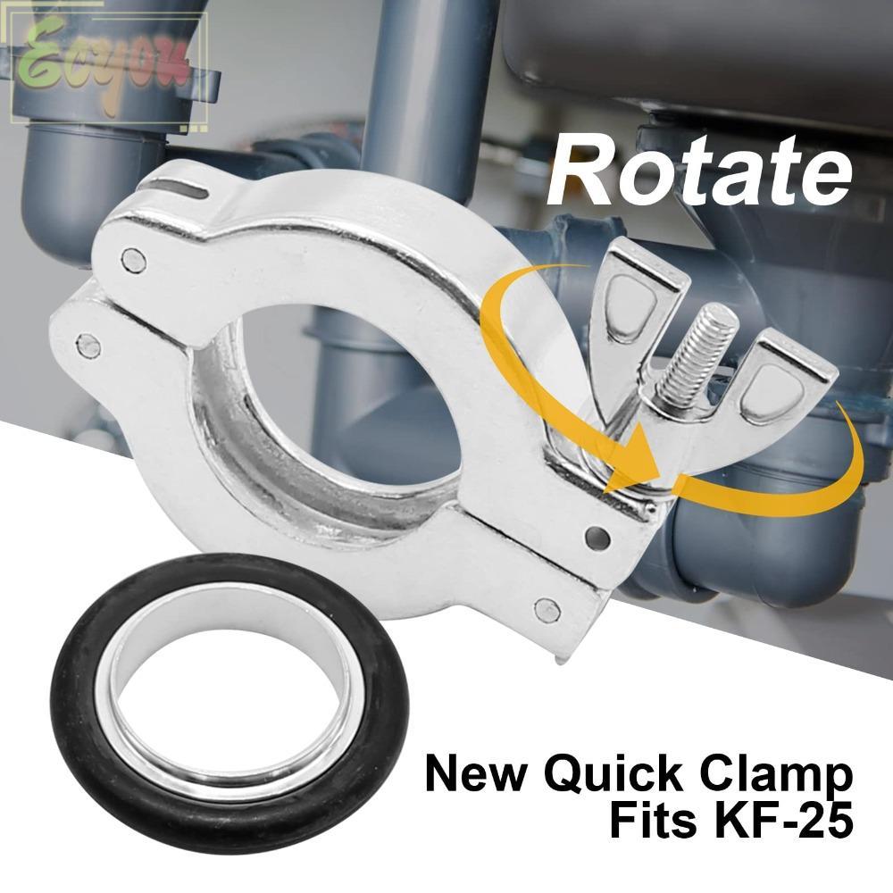 Vòng định tâm ECYOU O TYPE, Kẹp nhôm KF25 màu đen bạc, Di động KF25 cánh cao su nhôm đai ốc bản lề k