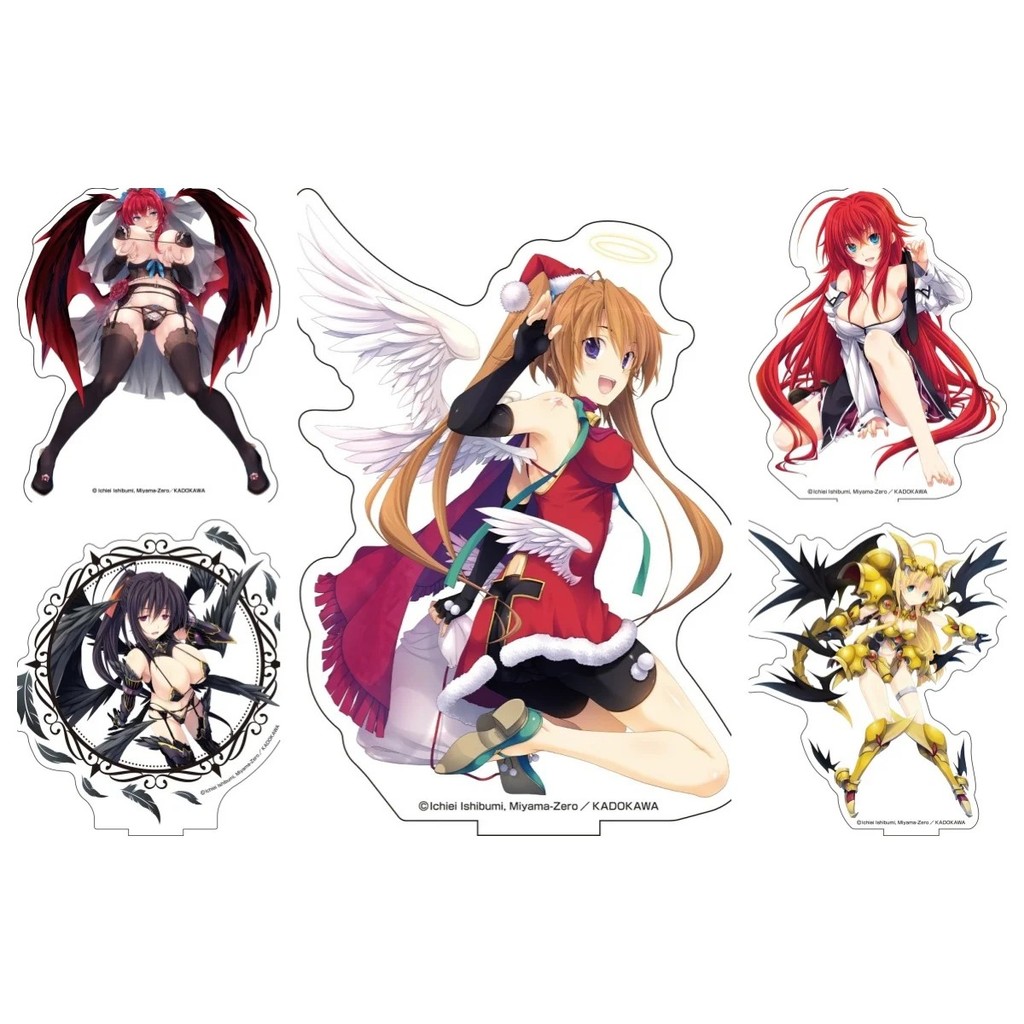 Mô hình Standee Anime High School DxD mica acrylic trang trí Rias Gremory Akeno Himejima cao 15cm qu