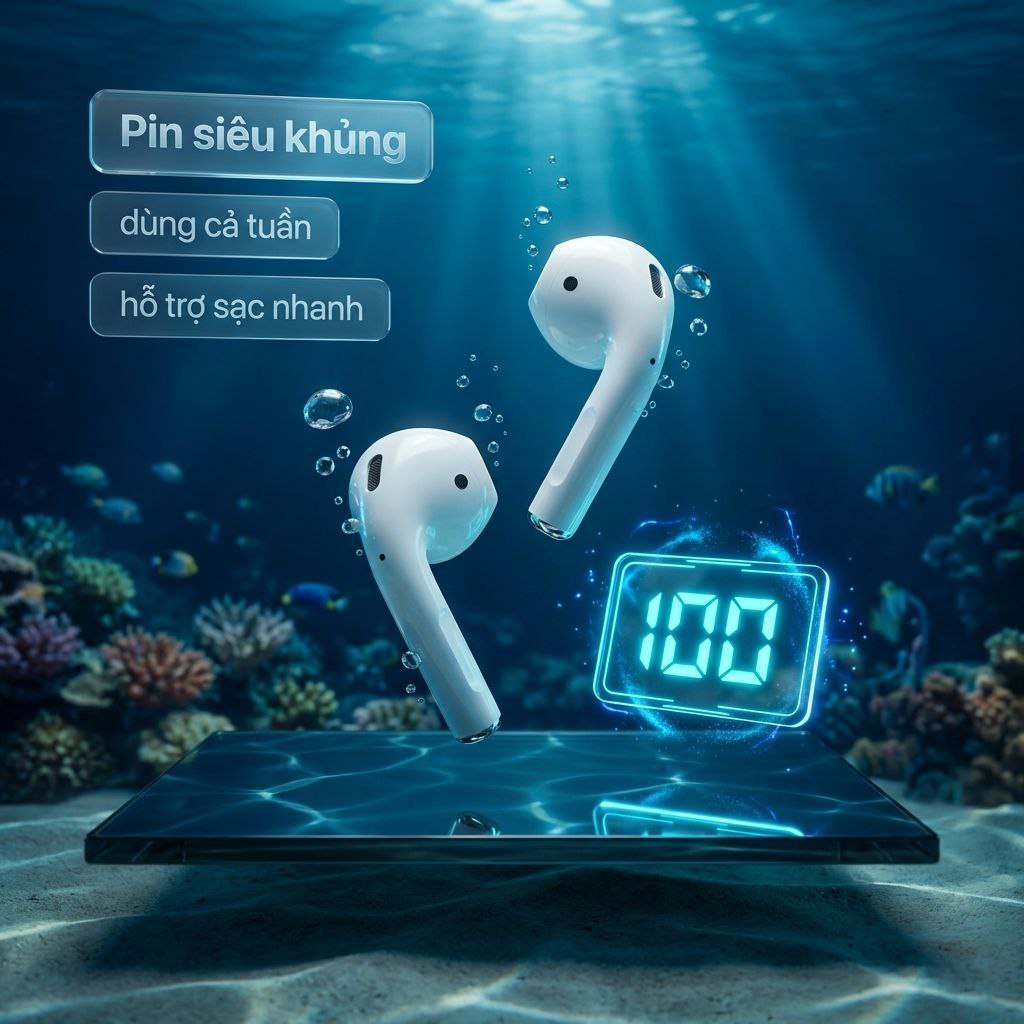 Tai Nghe Bluetooth 5.3 Không Dây PPr4 Tws Hiệu Suất Cao, Chống Nước, Chống Ồn Tuyệt Vời Cho Game Thủ | BigBuy360 - bigbuy360.vn