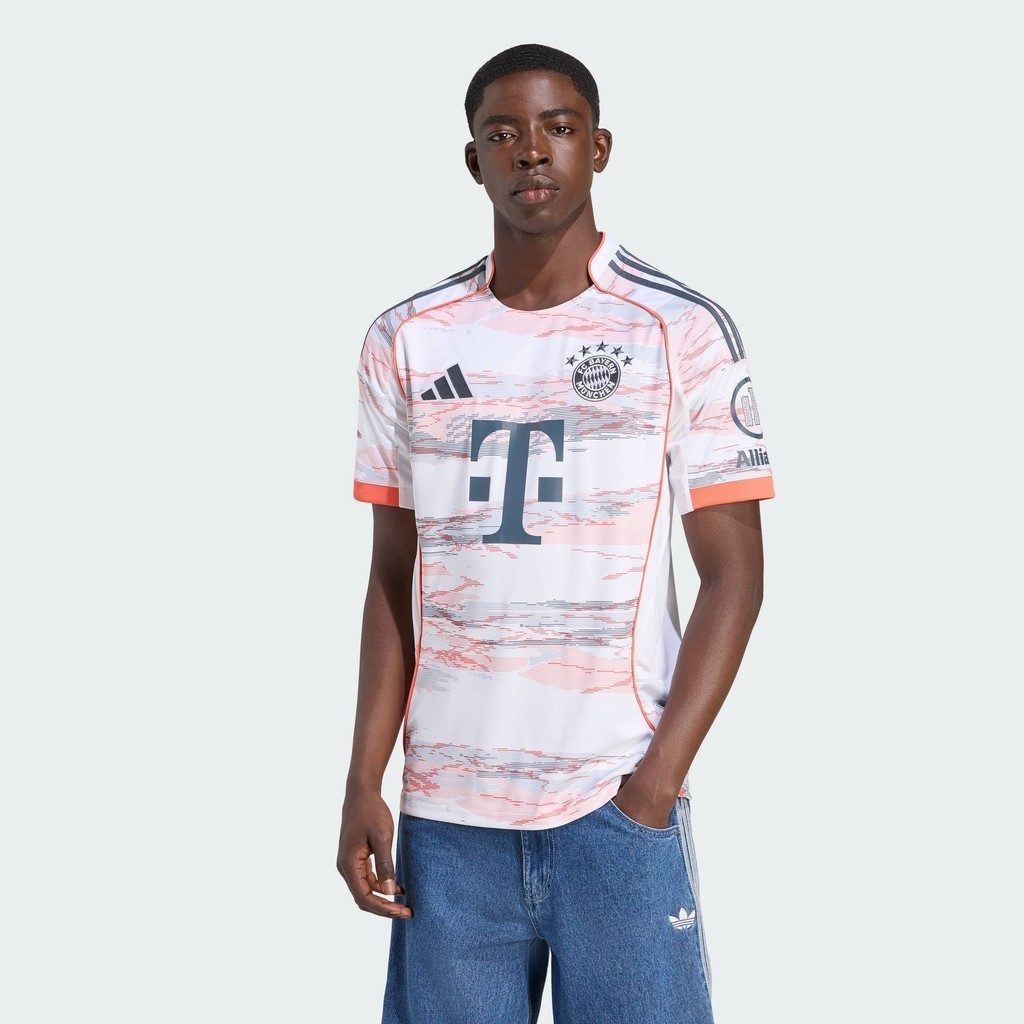 adidas Bóng đá Áo Đấu Sân Khách FC Bayern 25/26 Nam trắng JJ2143