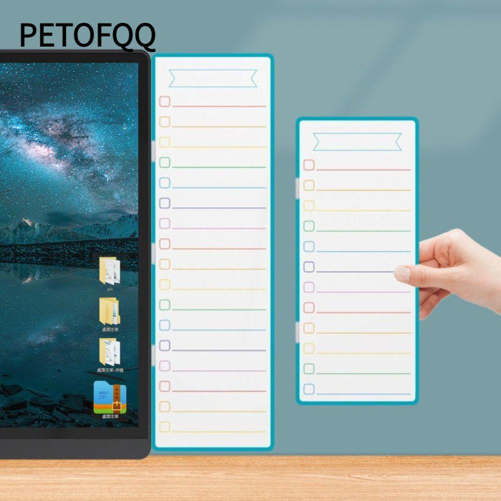 Bảng tin màn hình PETOFQQ, Bảng sơn nướng Bề mặt bảng trắng Giá đỡ ghi chú dính, Bảng ghi nhớ màn hì