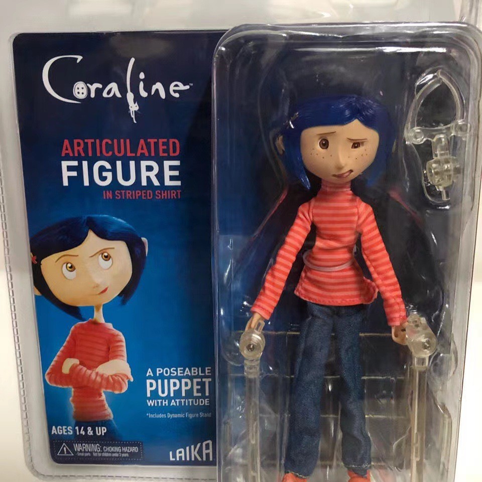 NECA Coraline Phim Hình Nhân Vật Hành Động Khớp Nối Coraline Trong Áo Mưa Bộ Sưu Tập Đồ Chơi Mô Hình