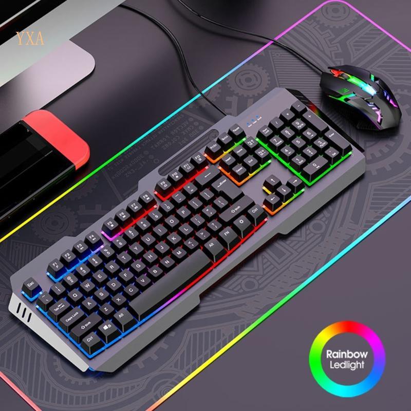 Tùy chọn chuột bàn phím có dây 104 phím YXA DS600 có phím N phản hồi chống ma và xúc giác cho văn ph