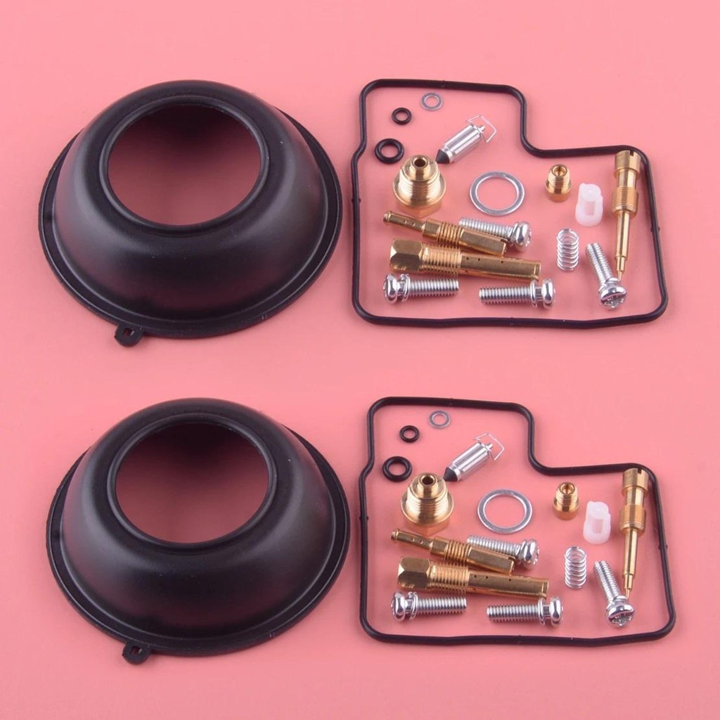 2 Bộ Bộ Bộ Chế Hòa Khí Sửa Chữa Carb Sửa Chữa Xây Dựng Lại Bộ Pit Tông Màng Thay Thế Phù Hợp Cho Xe 