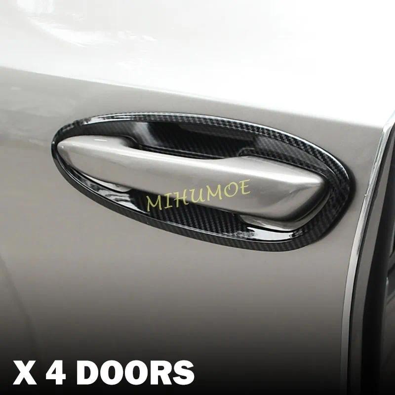 Dành Cho 2019-2025 Lexus ES250 ES300h ES350 Sợi Carbon Cửa Xe Tay Nắm Bát Cốc Bao Quanh Viền 2024 20