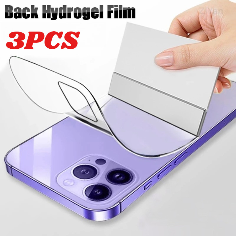 1-3 Chiếc Hydrogel HD Mềm Cho APPle iPhone 15 14 13 Mini Plus Pro Max Mặt Sau Điện Thoại Mờ Mờ Mờ Bả