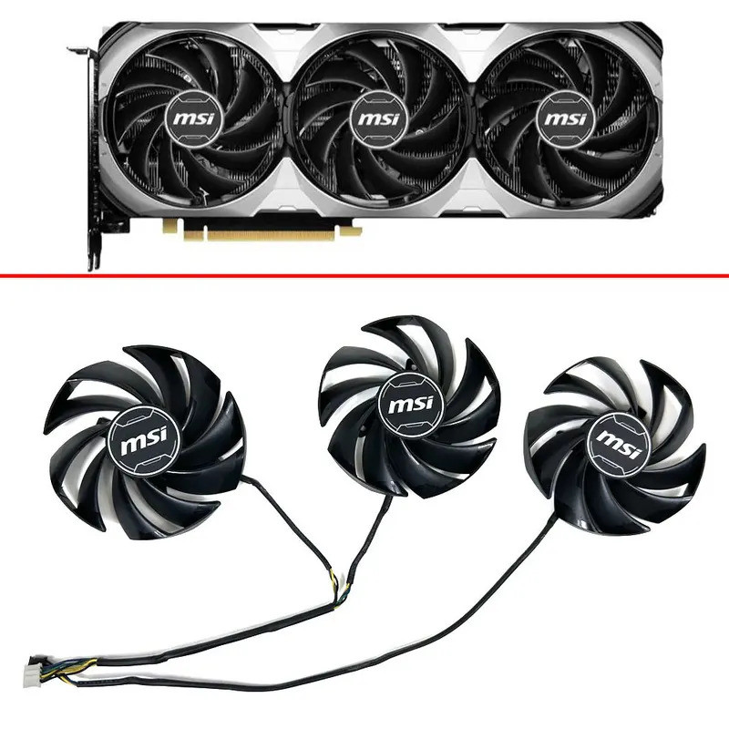 Quạt Làm Mát 90MM 4PIN PLD09210S12HH RTX4060 4060TI 4070 4070TI VENTUS 3X GPU QUẠT Cho MSI GeForce R