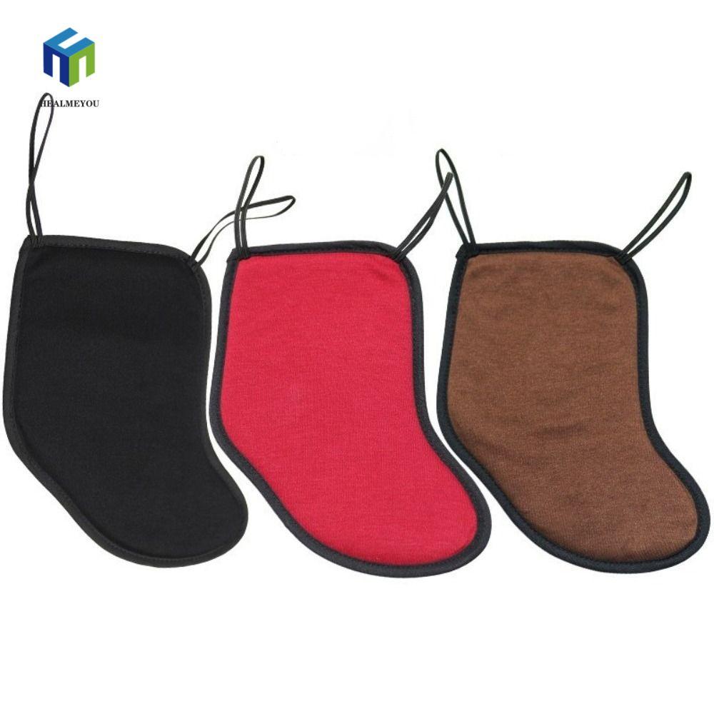 Healmeyou Violin Chin Rest Pad, Tấm bảo vệ vai Violin đen / đỏ, Bộ phận Fiddle Cotton Soft Cushion F