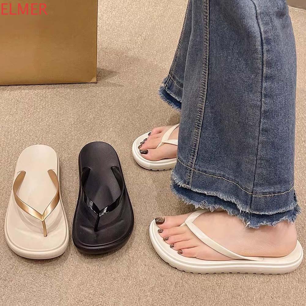 ELMER 1 Đôi Giày Gia Đình Cao Cấp, Dép Lật Mềm EVA Thanh Lịch, Sandal Chống Trơn Trượt PVC Nữ Dép Mà