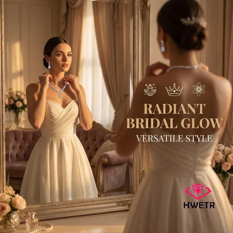 Bông Tai Pha Lê Nhỏ Giọt, Phụ Kiện Sang Trọng Cho Váy Cưới và Thời Trang Hàng Ngày