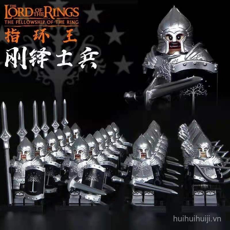 Sản phẩm mới Tương thích Đồ chơi Vòng ma thuật Vua Gondor Người lính Trung cổ Giáp nặng Bộ binh Khối