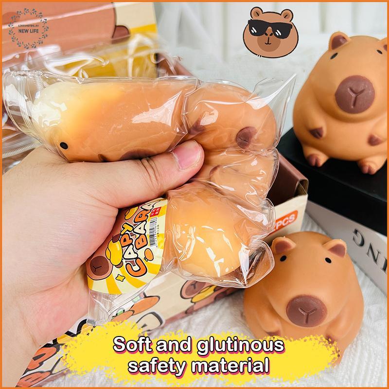 [LS] Phim hoạt hình Capybara Mochi Pinching Đồ chơi Squishy Đồ chơi đàn áp phục hồi chậm Đồ chơi giả