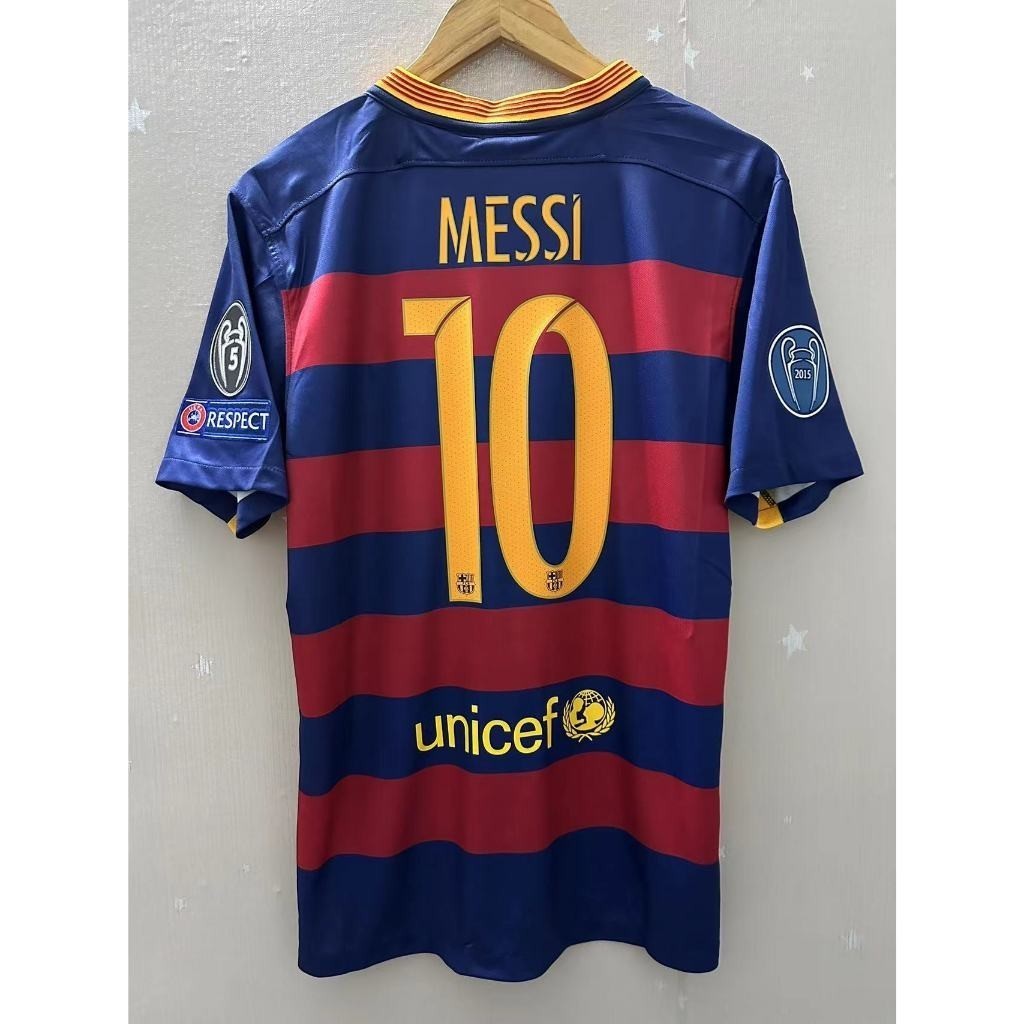 15-16 Barcelona Chất Lượng Hàng Đầu Nhà Retro Áo Bóng Đá Tùy Chỉnh Áo Bóng Đá MESSI NEYMAR JR