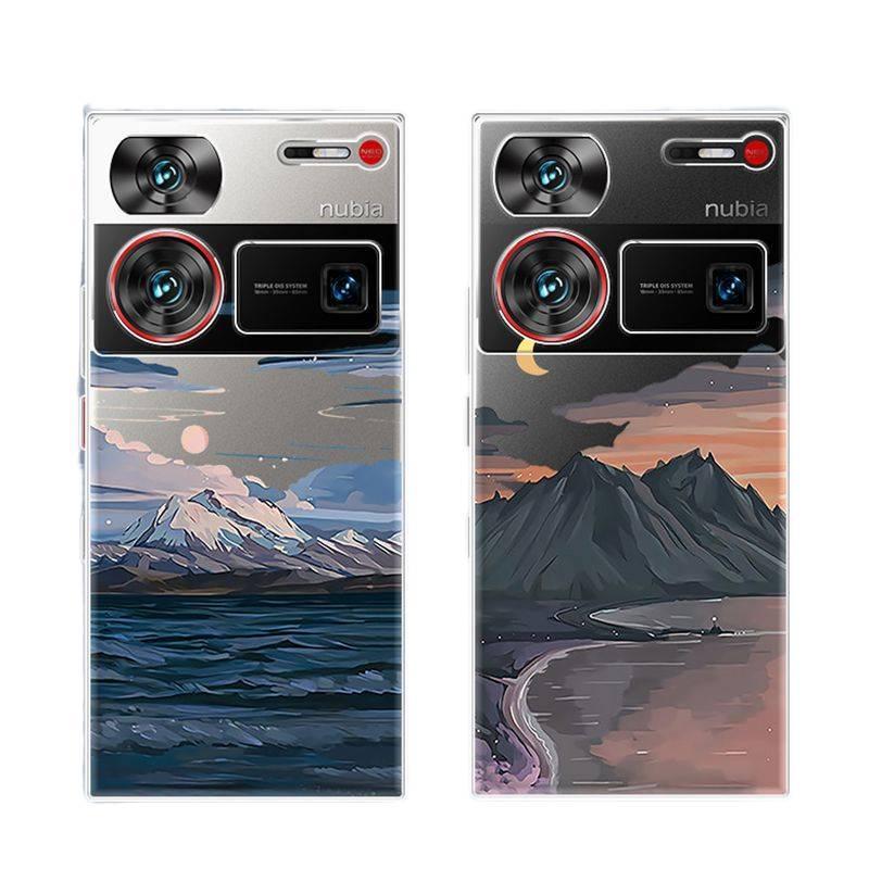 Dành cho Ốp điện thoại Nubia Z60 Ultra mới Z60 Ultra trong suốt toàn bộ vỏ mềm phong cảnh chống rơi