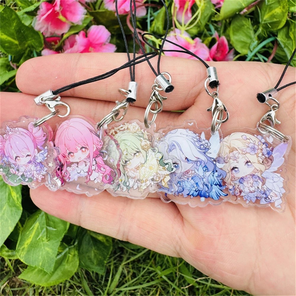 Móc khóa Game Infinity Nikki dây treo điện thoại charm Mica Acrylic anime chibi phụ kiện trang trí c