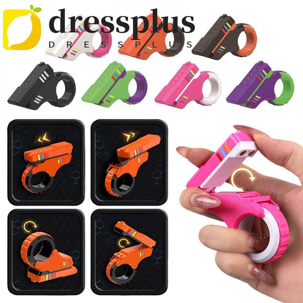 DRESSPLUS Thanh trượt ngón tay quay, Đồ chơi Spinner 7 màu in 3D, ABS bền bỉ Làm dịu tay Spinner Fid