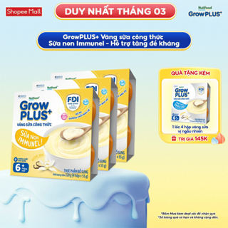 Combo 3 lốc GrowPLUS+ Váng sữa công thức Sữa non Immunel Hỗ trợ tăng đề kháng (55g x 12 hộp)