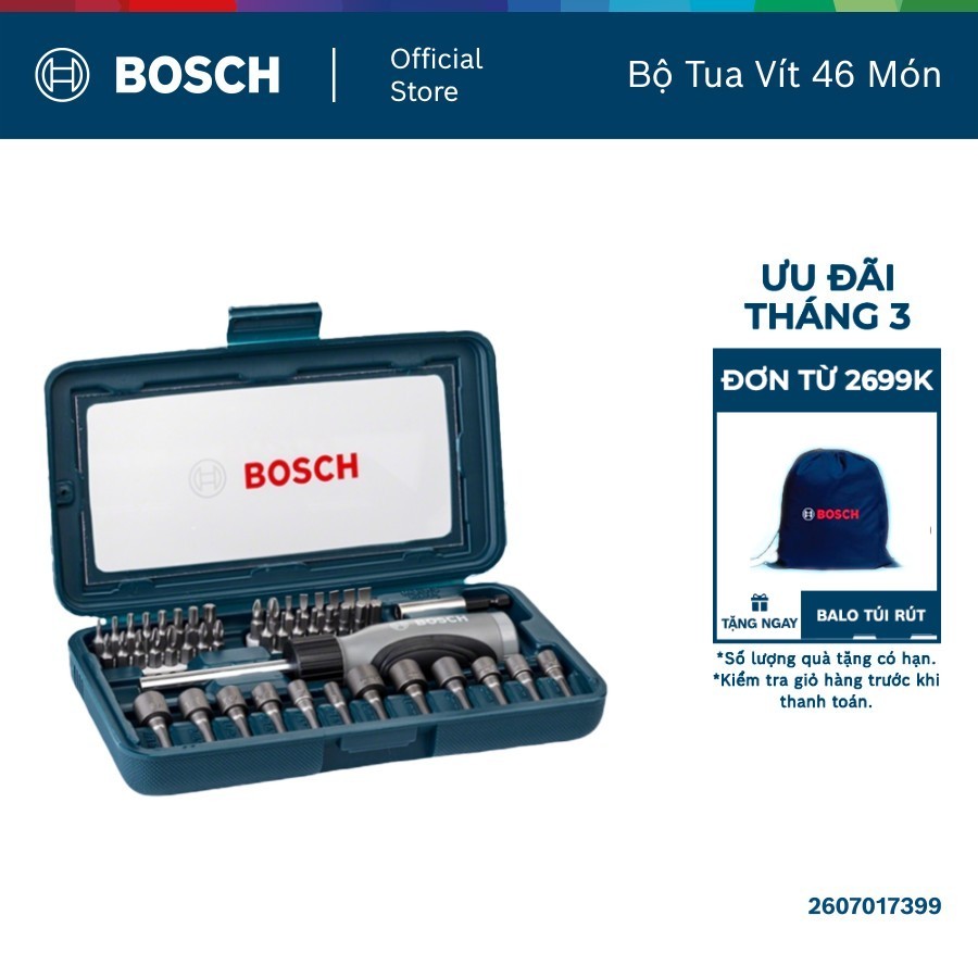 Bộ tua vít đa năng Bosch 46 món