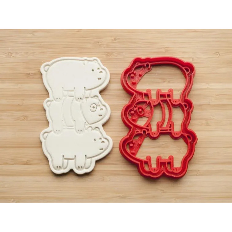 Khuôn cắt bánh quy hình We are Bears, khuôn bánh cookie Chúng tôi chỉ là Gấu