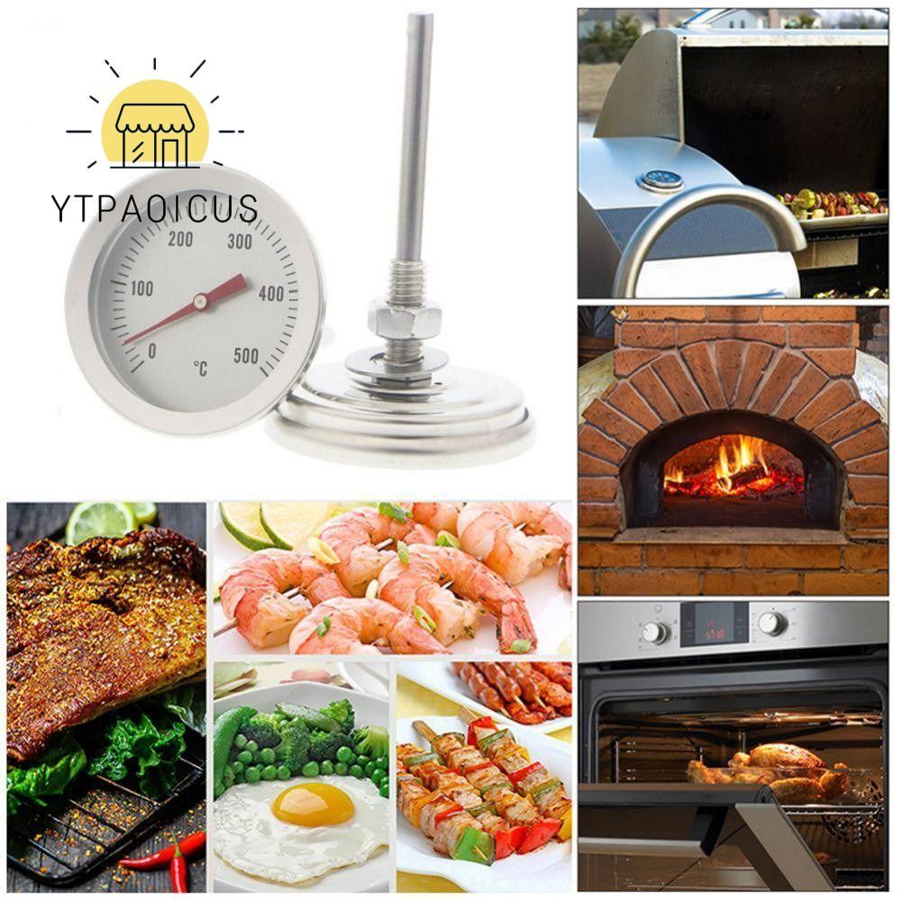 Nhiệt kế BBQ YURUYI Nướng thép không gỉ 0-500°C Đồng hồ đo nhiệt độ