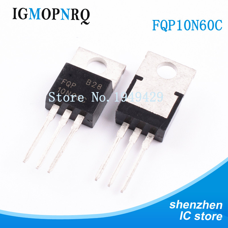10 Chiếc FQP10N60C TO-220 10N60C 10N60 MOSFET 600V N-Ch Q-FET advance C-Series Mới