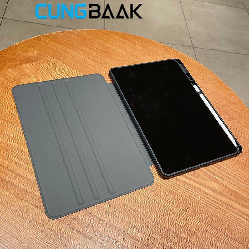 CUNGBAAK Xoay 360 độ Logo Lộ Ốp Lưng Cho iPad Air M2 iPad 9.7 10.2 Air M1 M2 M3 M4 Mini 6 7 Pro M1 M