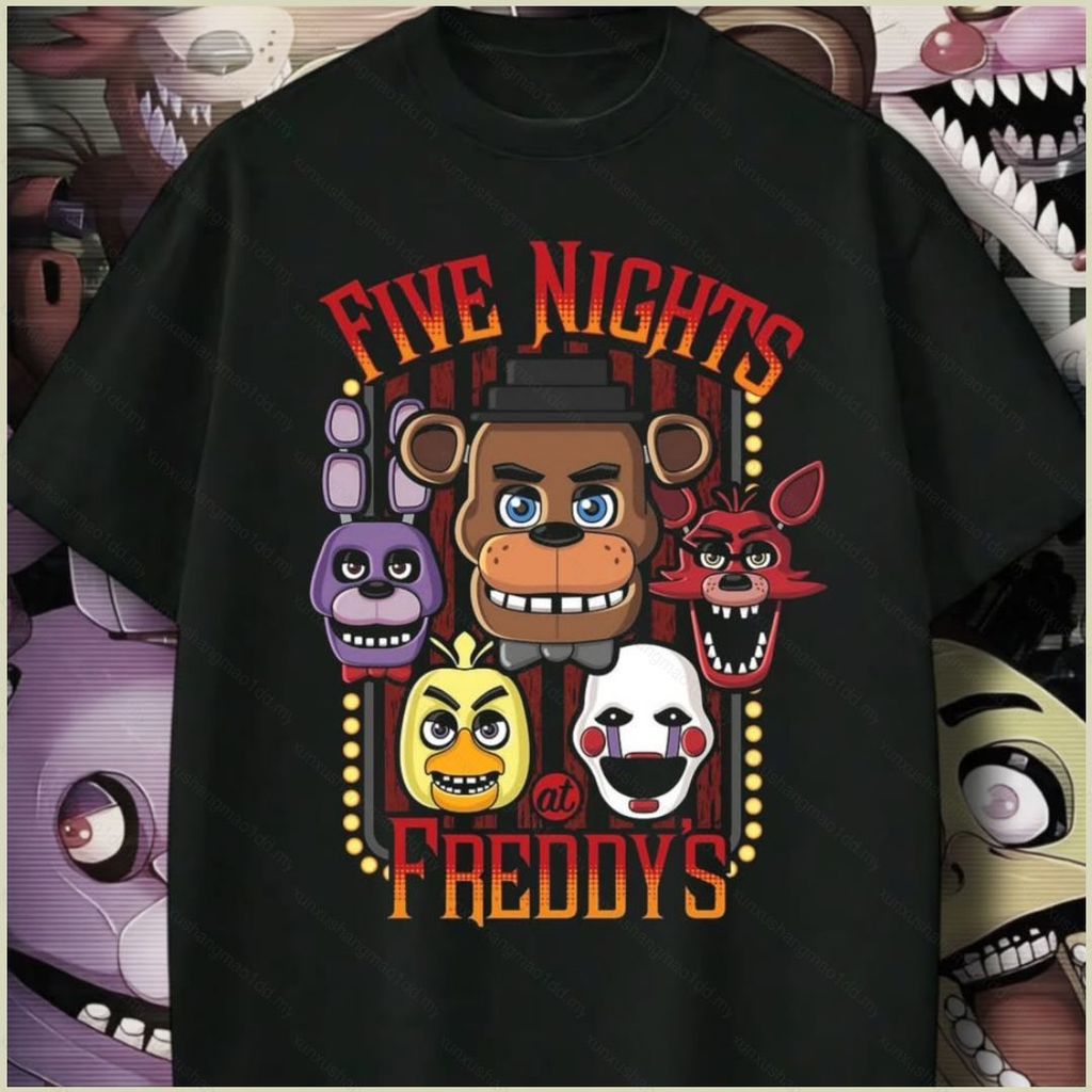 XS1 Five Nights At Freddy 2 cotton tee Five Night 's At Freddy mùa hè áo thun mềm tay ngắn XS1