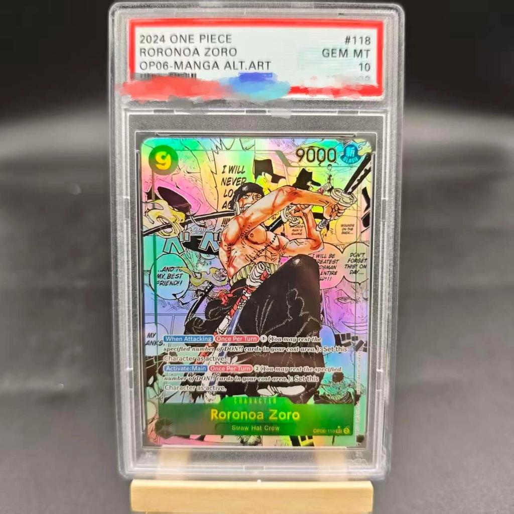 Thẻ đánh giá PSA10 DIY ONE PIECE RORONOA ZARO MANGA ALT.ART OP06-118 EN Bộ sưu tập Thẻ sao chép 10 đ