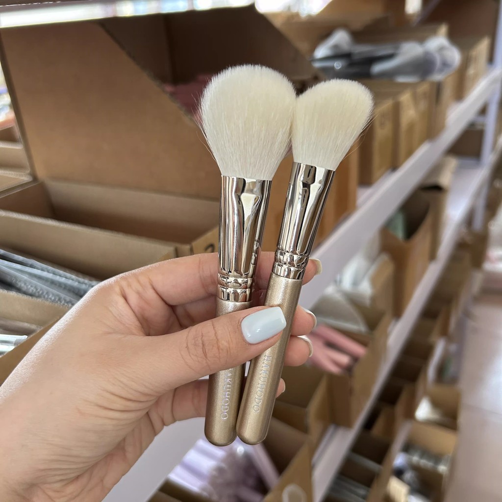 Baifengtang Rose Gold Wool B110 Loose Powder Brush Blush Brush J4003 Bàn chải viền vát