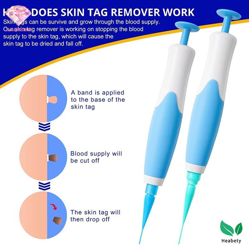 Heabety Auto Skin Tag Removal Kit 1-8mm Band Không Đau Mole Wart Skin Tag Remover Pen Wart Dot Corn 