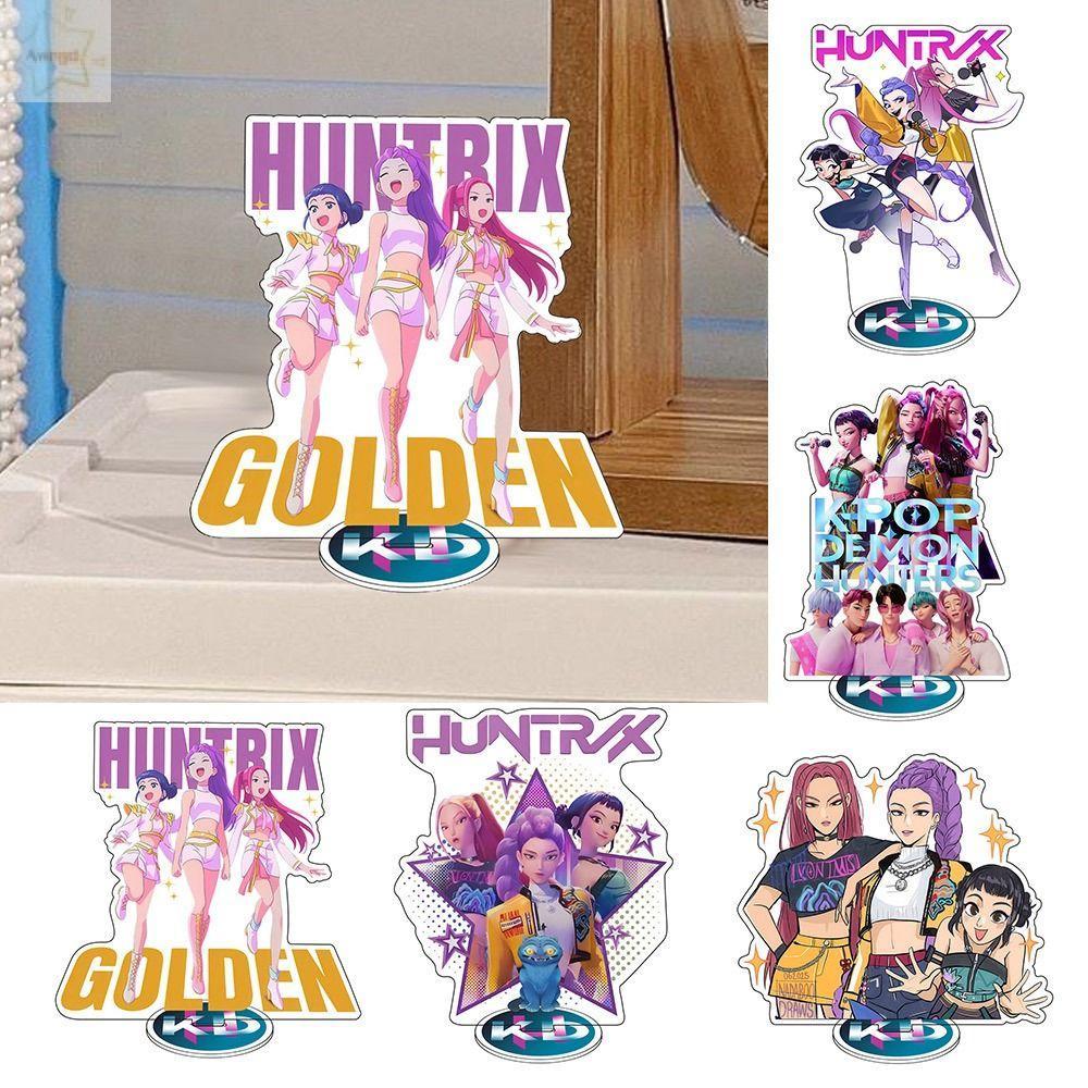 AWNGD Demon Hunters Plates, Anime Double Side Rumi Mira Zoe Plates, Sưu Tập Acrylic KPop Đứng Đĩa Bé