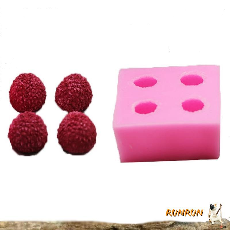 RUNN Lychee Khuôn Silicon Lychee Fondant Khuôn Làm Bánh Trang Trí