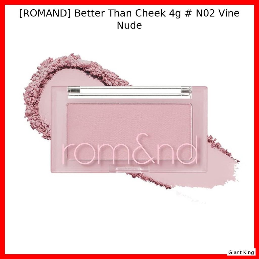 [ROMAND] Better Than Cheek 4g # N02 Vine Khỏa thân / Nhẹ, Buildab của Giant King