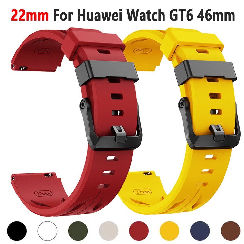 Dây đeo silicon 20mm 22mm cho Samsung Galaxy Watch 7 40 44mm cho Huawei GT6 Pro 46mm